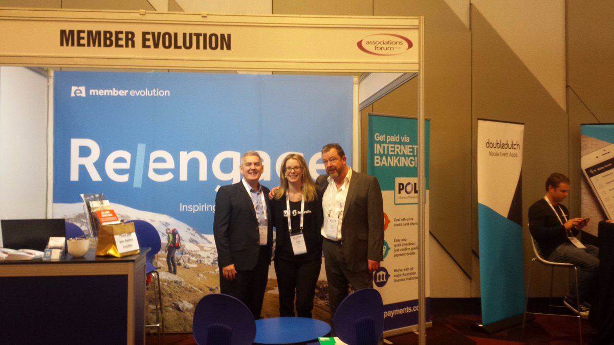 MemberEvolution's tweet image. At the @AssocForumAU conference in Melbourne with @POLiPayments come and visit us at our stall! #associationconf