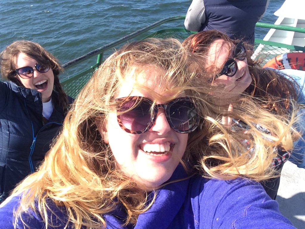 Last ep still isn't ready, but here's your fave hosts all trying to take selfies on a ferry!