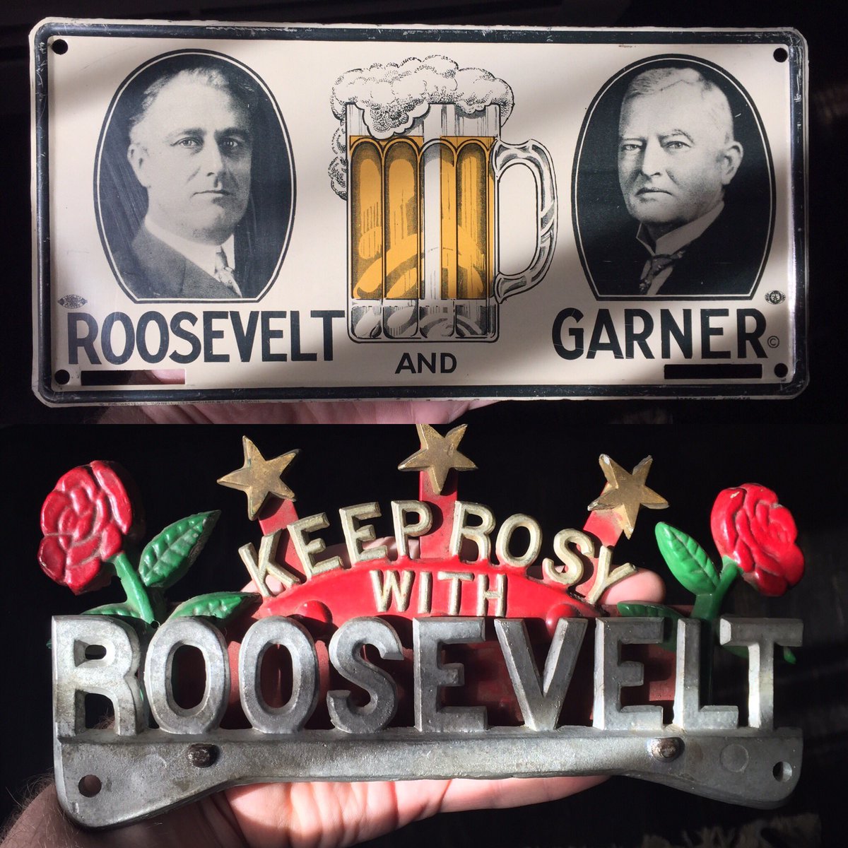 scottmussell's tweet image. In #Harrisburg for #ButtonCon2016 check out these #rare #FDR #political #campaign #artifacts! Wow!