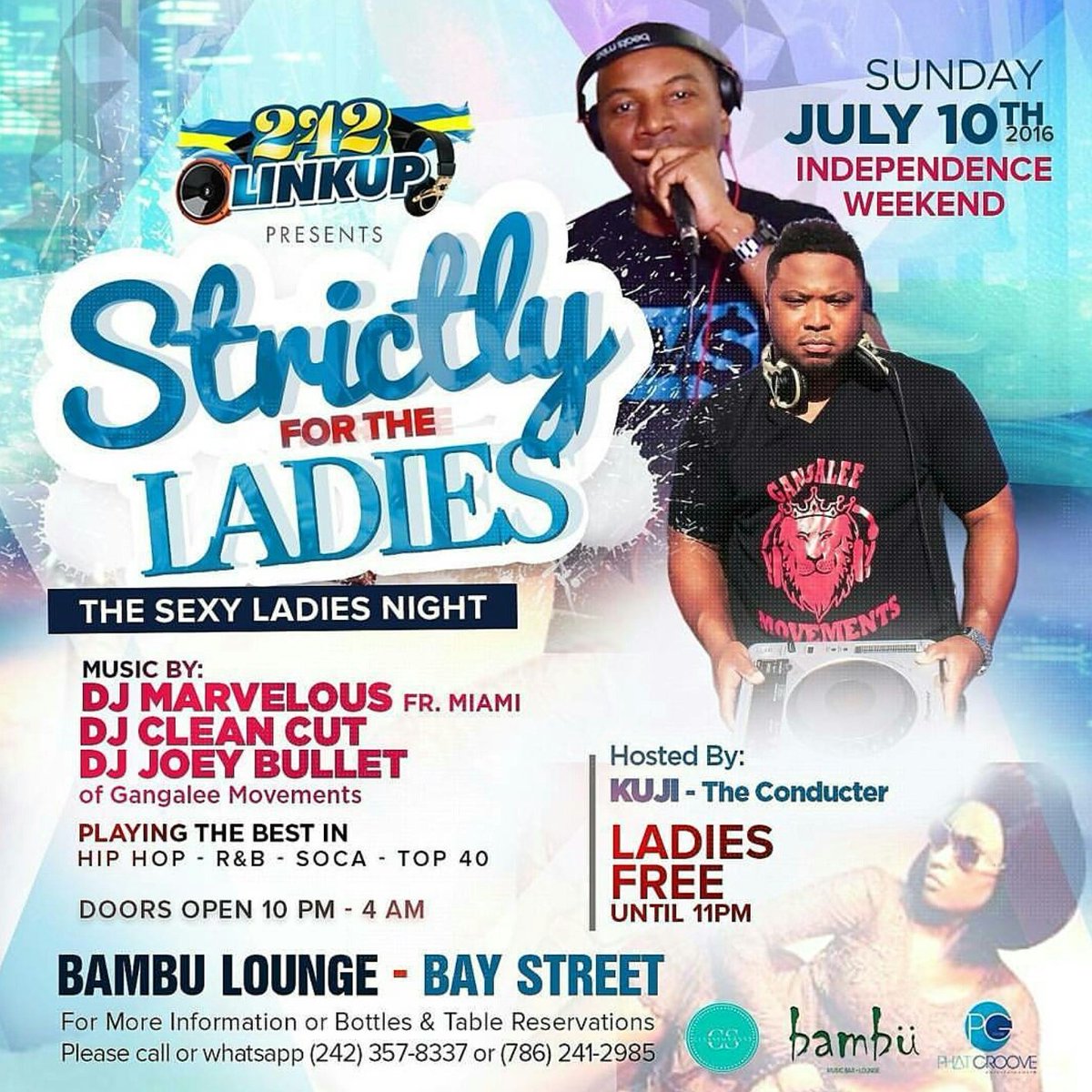 iamdjjoeyb's tweet photo. #242linkup "Strictly For The Ladies" @ Bambu Lounge - Bay Street #bahamasindependenceweekend2016  #djjoeybullet https://t.co/6lqfNU5Saf