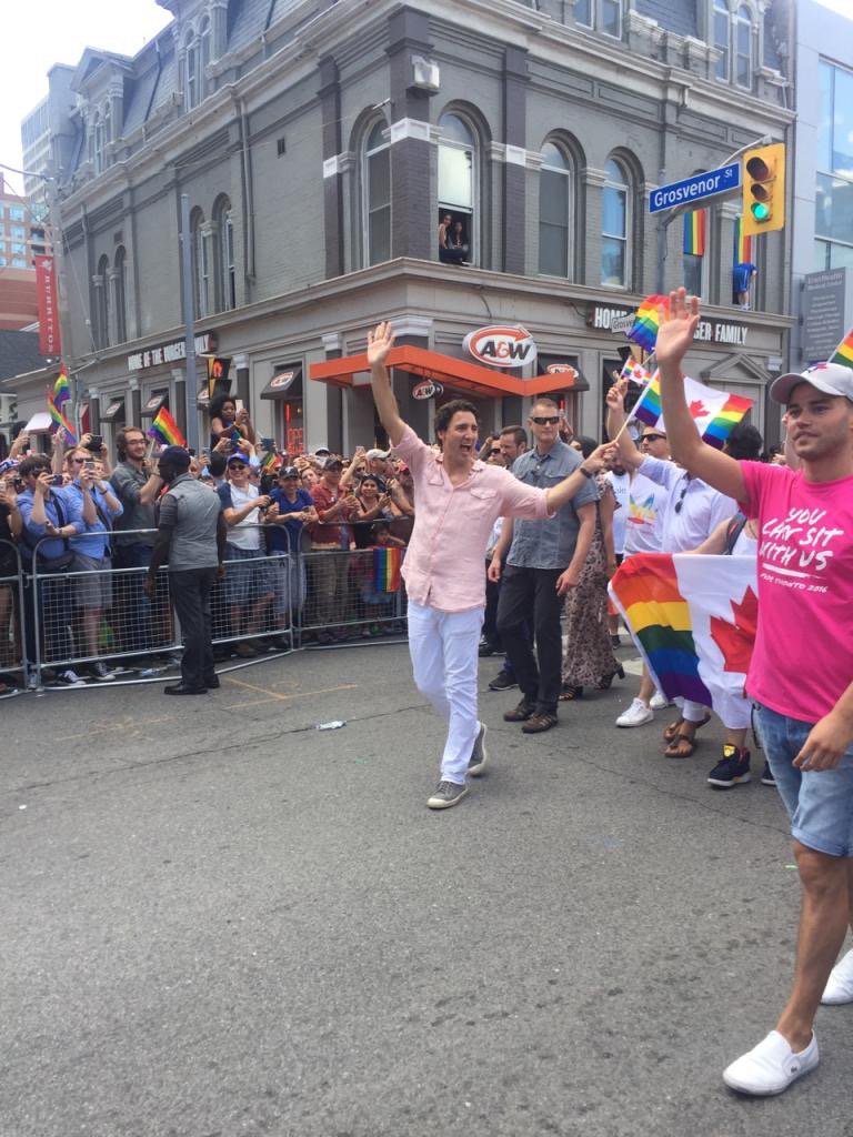 WendyLMorley's tweet photo. Love that our PM marched in #PrideParade #PrideTO2016 https://t.co/fCXEj1jR9b