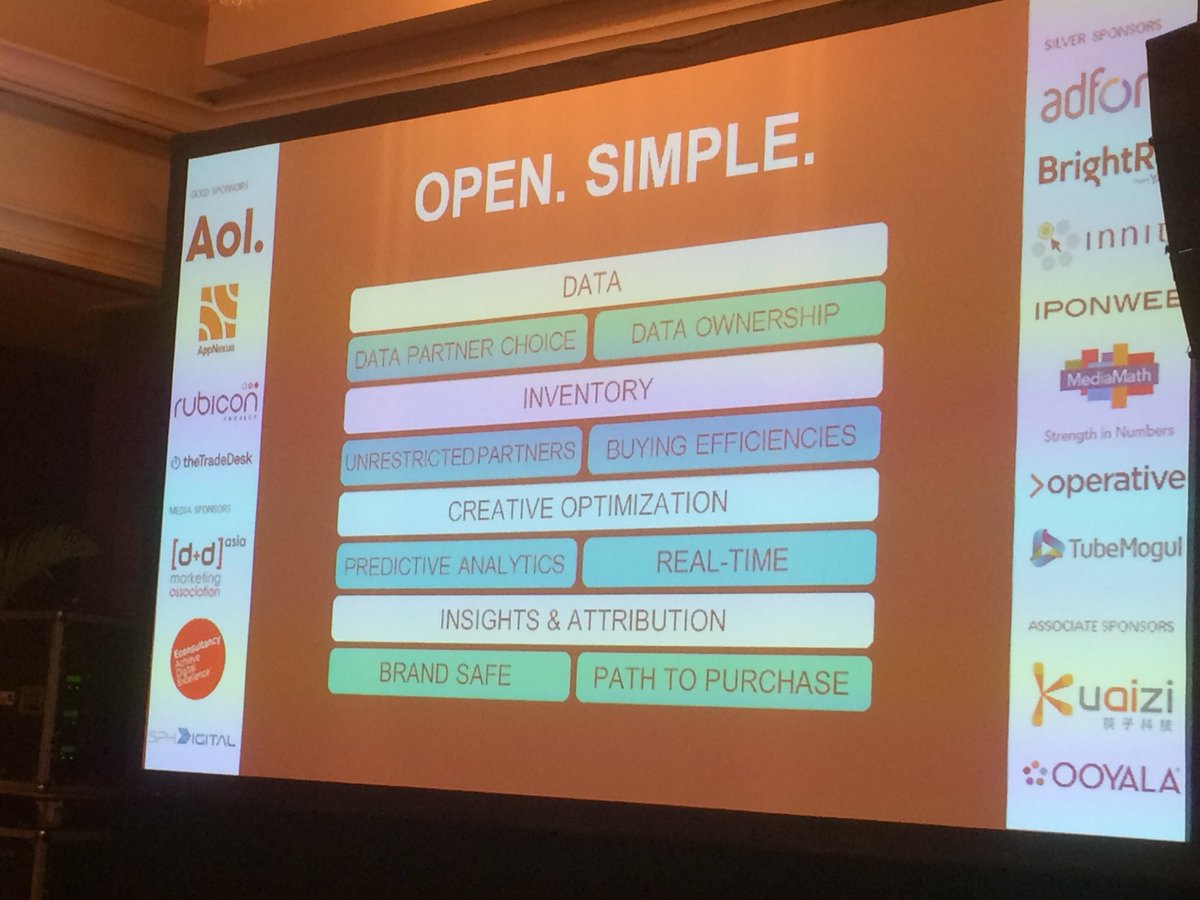 duncanwc's tweet photo. Be open says Alex Khan at #ATSS16 #walledgardens https://t.co/tiDtQkLa8r