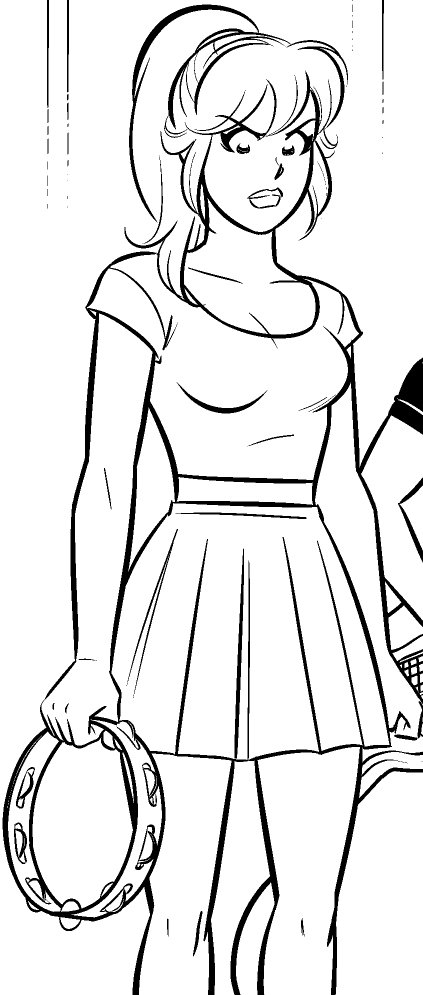 GiseleLagace's tweet image. I think Betty's mad that she's stuck with a tambourine again ;) #archiemeetsramones sneak peak