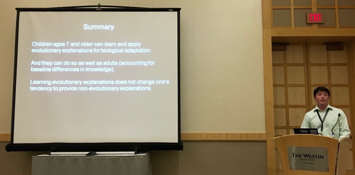 CristineLegare's tweet photo. @andrewshtulman Children can learn evol explanations for biological adaptation. Key is schema abstraction. #HBES2016 https://t.co/u44GIMhwoh