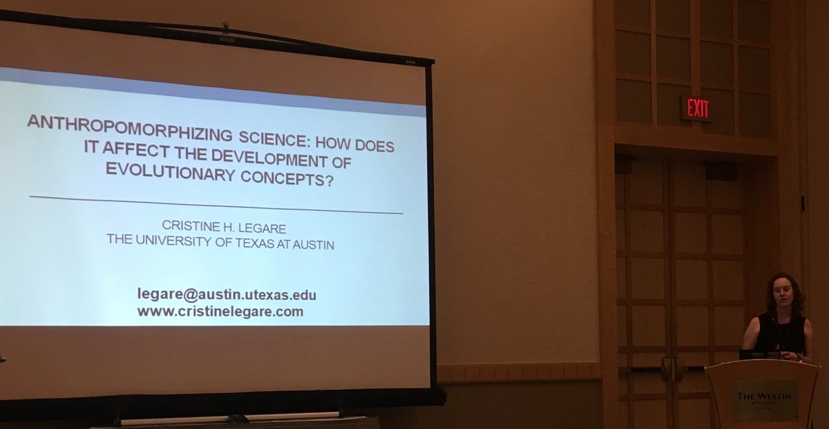 CristineLegare's tweet photo. @CristineLegare Anthropomorphizing science affects the development of evolutionary concepts. #HBES2016 https://t.co/HogCPaQm5N