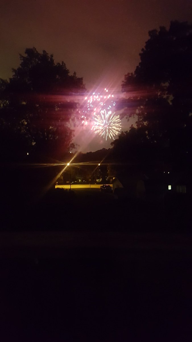 Chilling with of bottle of wine, the wife and the Happy Hallow County Club's fireworks