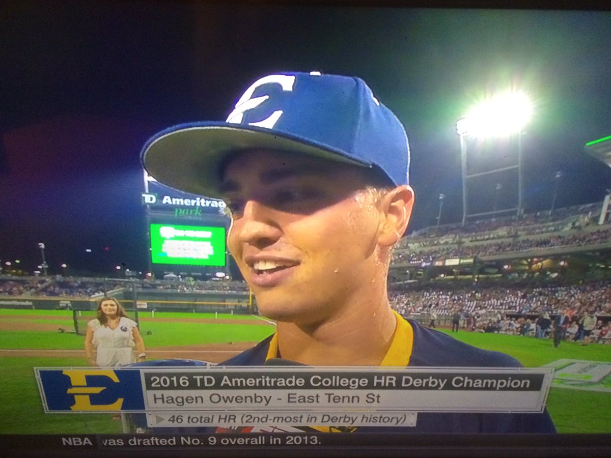 BucSportsRadio's tweet photo. Congrats @hagenowenby11 on becoming the @CollegeHRDerby champion! #ETSUTough #GoBucs https://t.co/btVW48X9py