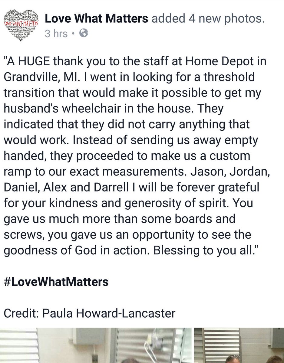 KayleeStonerock's tweet photo. Shared by a friend @HomeDepotGrndvl @HDmorrissey @BrandonReinoehl @troyer_paige #livinghdvalues @bobsaniga https://t.co/LcUClK4k7q
