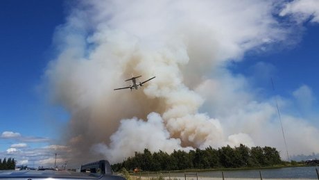 CBCNews's tweet photo. Firefighters battle growing blaze at nature reserve south of Vancouver  https://t.co/KHNjWL7IQ0 https://t.co/BivvB5qiCY
