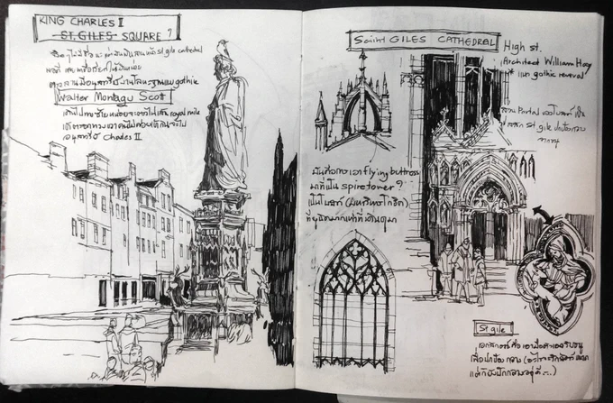 Journal sketchbook from Edinburgh 