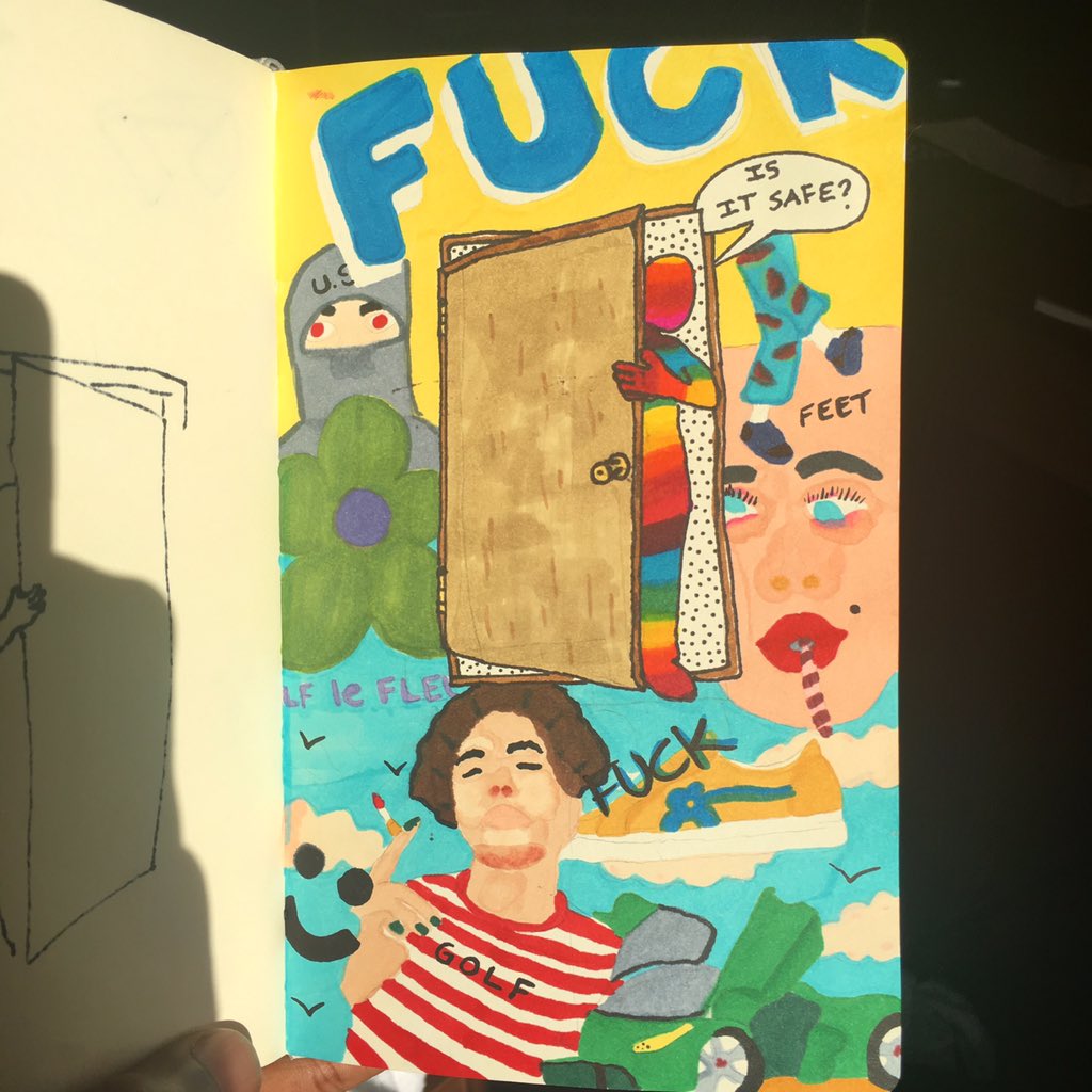 tyler the creator on twitter cant sleep in europe been drawing