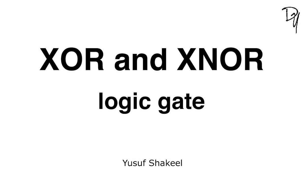 yusufshakeel's tweet image. XOR and XNOR logic gate.
goo.gl/Y8zHbX
#LogicGate #XOR #XNOR #boolean