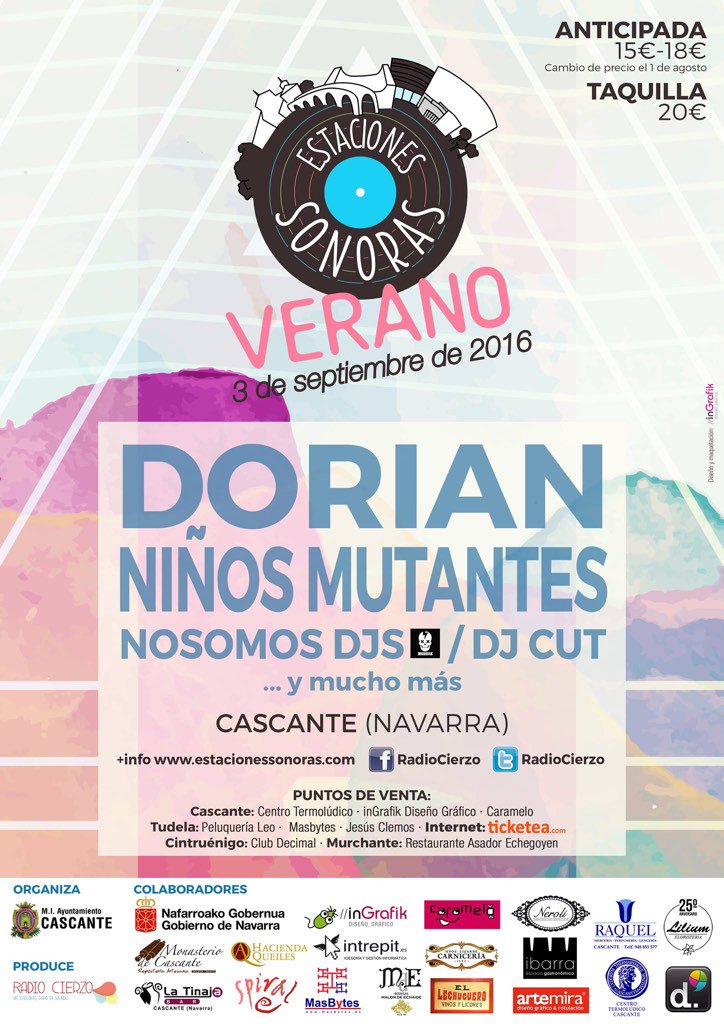 Dorian_Oficial's tweet photo. El sábado 3 de septiembre estaremos en CASCANTE, NAVARRA! Estaciones Sonoras @AytoCascante 
https://t.co/7EmjmDNJiZ https://t.co/Yutd46p2Qi