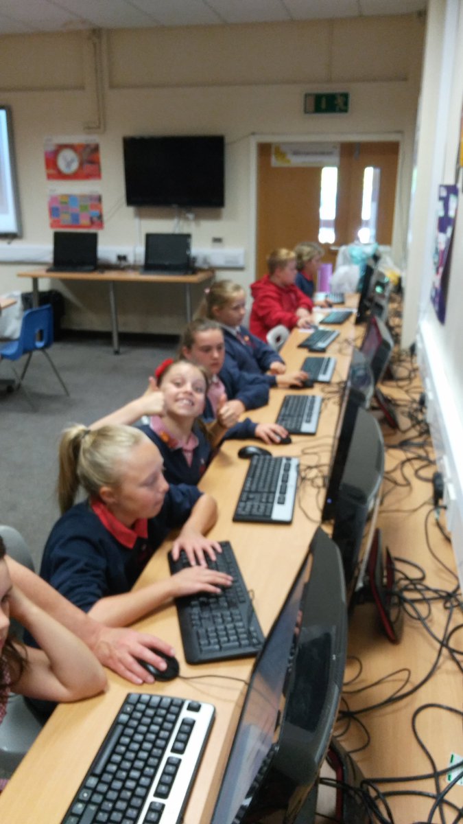 ComputingHuGS's tweet image. Year 5 @longtonprimary with us today for a Scratch experience.