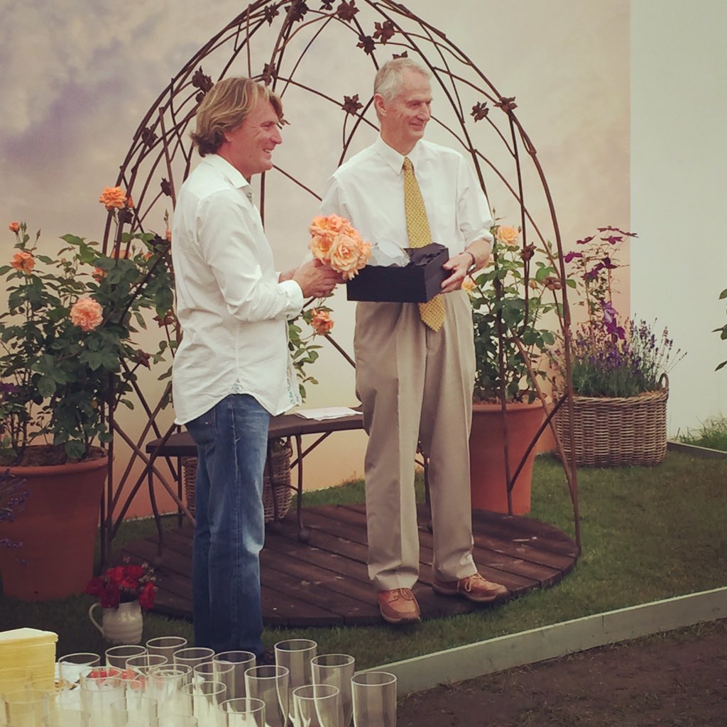 Presenting Chris Warner for #RoseOfTheYear 'Scent from Heaven' #TheGardensOfTheRose #RhsHampton