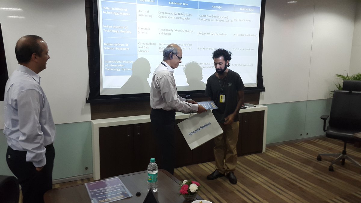 qualcomm_in's tweet photo. Sanjeev Mk of @iitbombay is our 1st winner for his proposal-Functionality Driven 3D Analysis & Design #QCFellowship https://t.co/479cQ76Khj