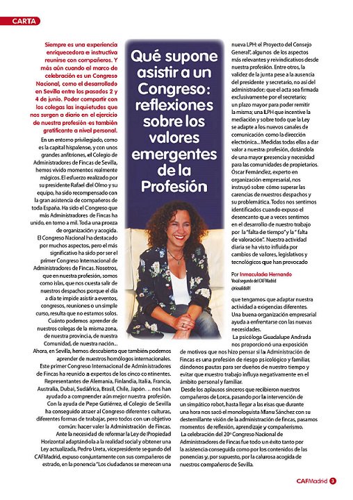 CAFMadrid's tweet photo. Los #AFColegiados de Madrid vivieron así @cnaf2016 Ya en nuestra revista https://t.co/Y9fcTPrw2s https://t.co/mZp0WLoc81