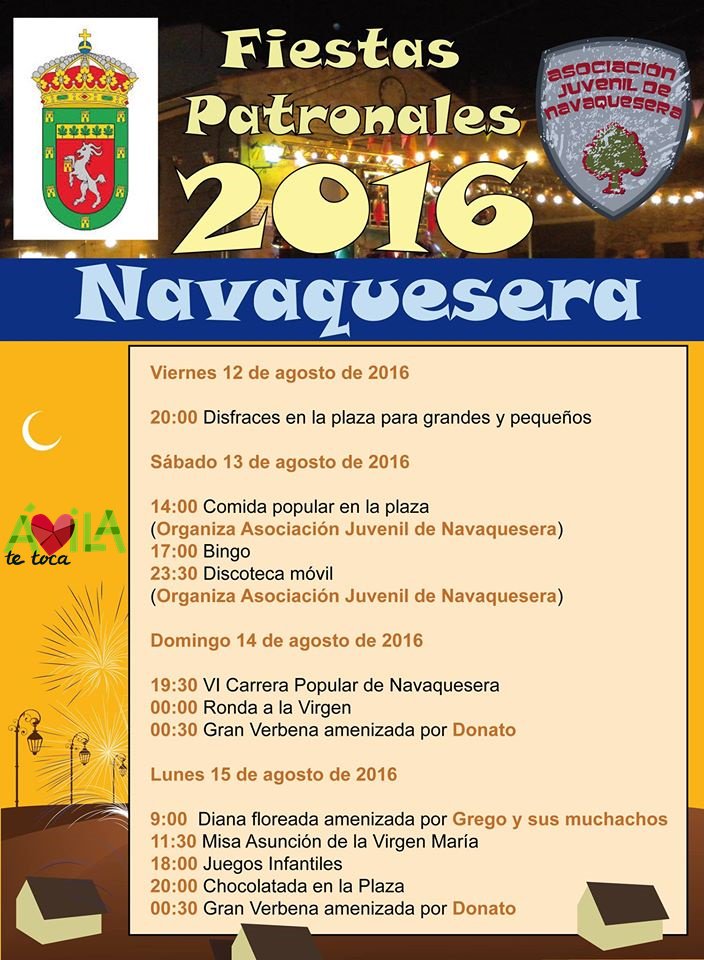 turismodeavila's tweet photo. Fiestas de Navaquesera 2016, no te las pierdas  https://t.co/xAwUnK4seR #ÁvilaTeToca https://t.co/y3ldiB0tJE