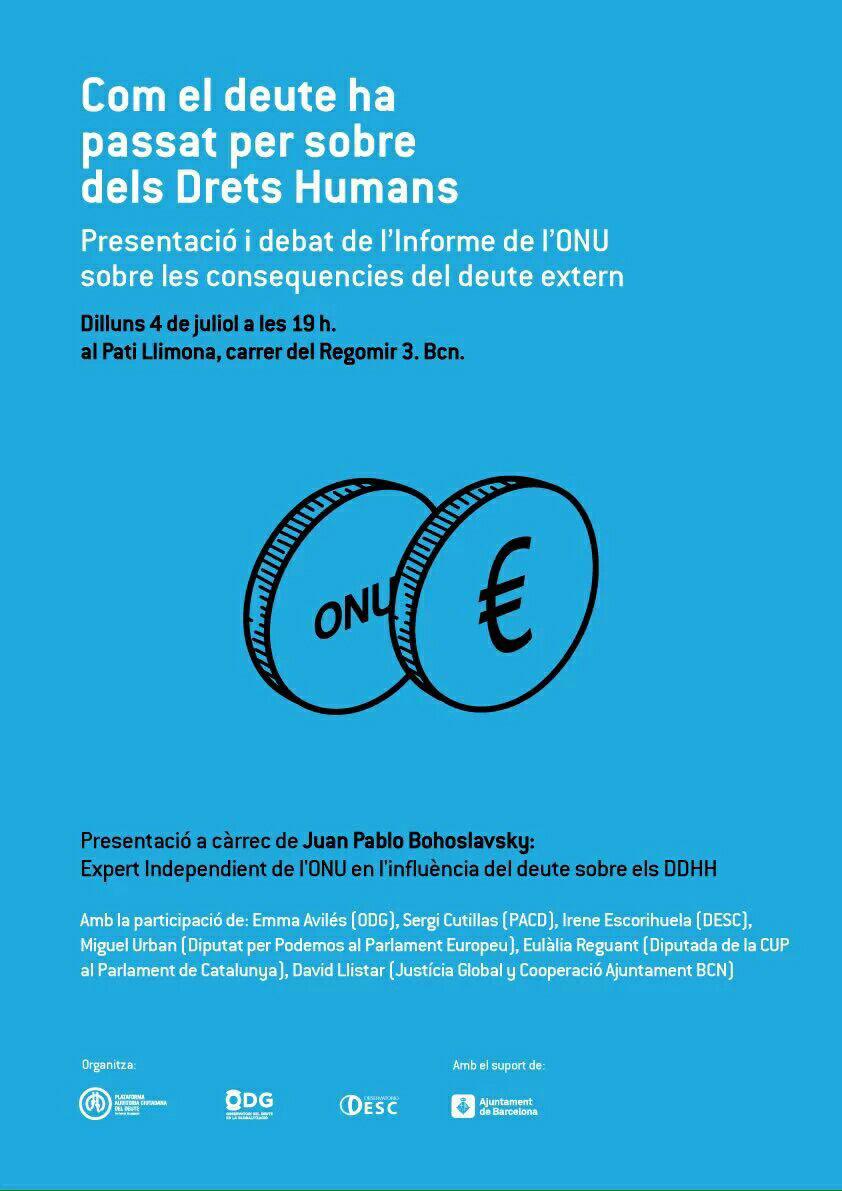 Presentació informe de l'ONU #DeuteVsDrets a #Grècia #4J a les 19h al Pati Llimona 
facebook.com/events/1511306…
