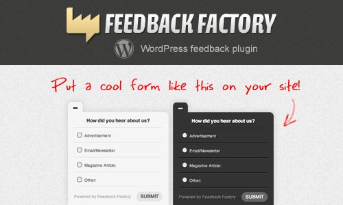 WpWarez's tweet image. ##Feedback Factory (Wordpress) - #Blacklogic #Form #Insight #Insights goo.gl/3JmpRD