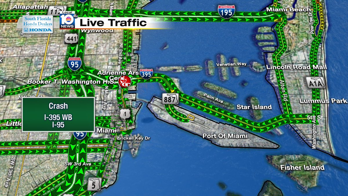 Crash on I-395 WB and I-95 #TRAFFIC #MIAMI https://t.co/fzrzxUdJLE
