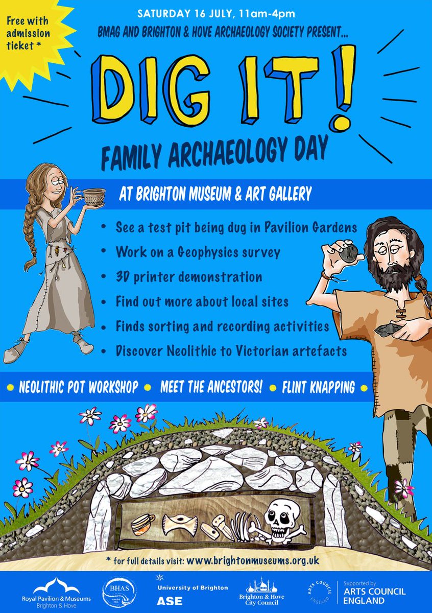 The Family Archaeology Day <a href="/BrightonMuseums/">Brighton Museums</a> is back! 16 Jul, free entry for Brighton residents