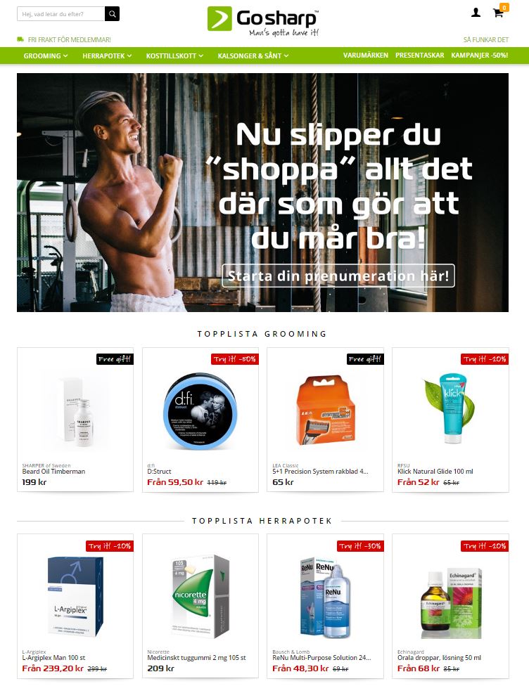 Nu är det möjligt för våra kunder att erbjuda prenumerationer! Först ut är gosharp.se #ehandel