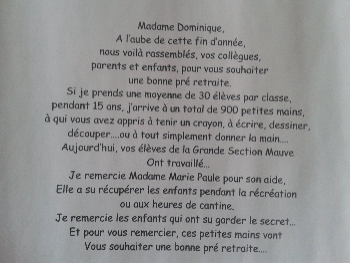 SainteMarie59's tweet photo. Ce soir, les élèves et les parents ont dit au revoir à Mme Dominique qui part pour de très longues vacances. .. https://t.co/TiDisWY0XY