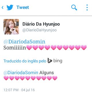 DiariodaSomin's tweet photo. @DiarioDaHyunjoo Hyunjooooo💗💗💗💗💗💗
Ps: Que tradução doida https://t.co/dp6D5pOr2b