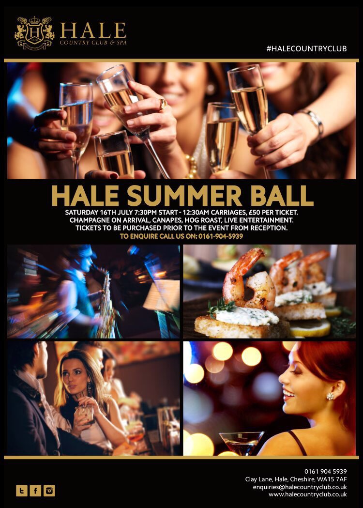 Fuzen_Hale's tweet photo. The countdown is on for The Summer Ball @HaleCountryClub Tickets are available NOW from reception. #Fizz #Fun 🍾🍾 https://t.co/NPA2FIP0UE