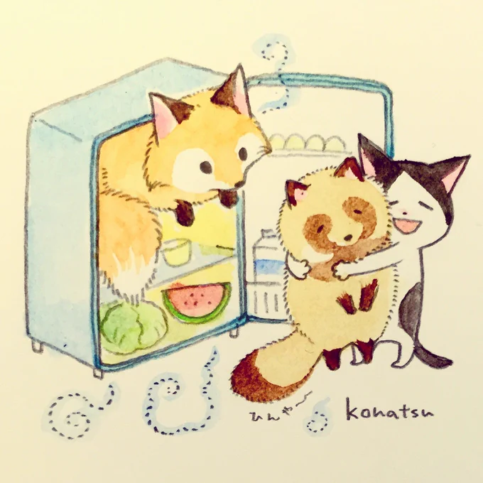 冷やしきつね と 冷やしたぬき 