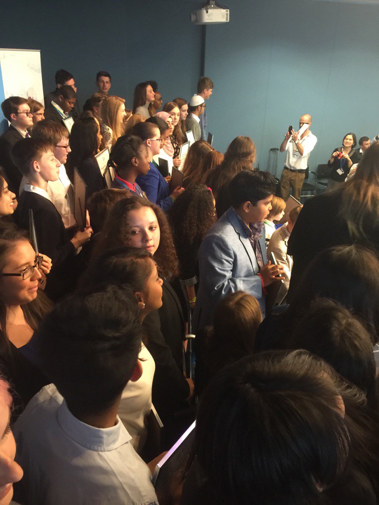 Proud to be next to these 80 <a href="/DianaAward/">The Diana Award</a> winners at this morning's ceremony. Thanks to <a href="/CharleyBlueUK/">Charley Blue</a> for the music!