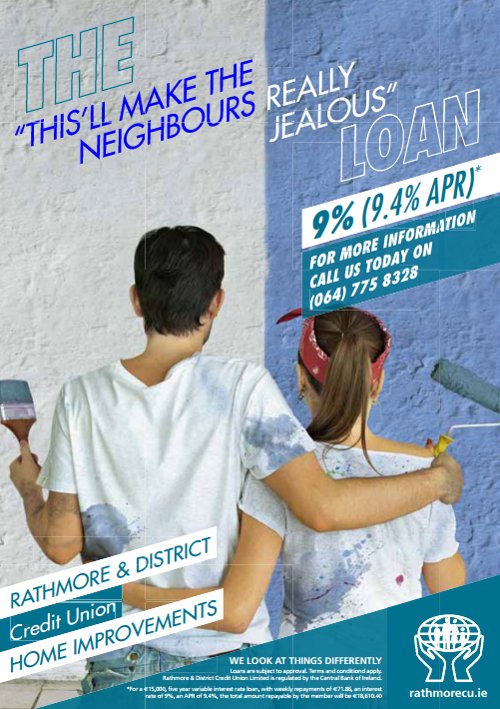 Rathmore_CU's tweet image. **WIN A €500 HOME IMPROVEMENT VOUCHER**
Click: bit.ly/29gUMfl
#CreditUnion #Loans #HomeImprovements