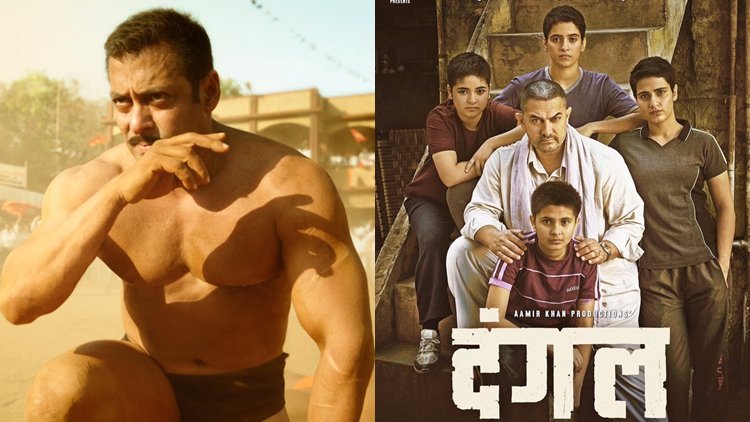TstAccount8's tweet photo. Aamir Khan decided to unveil Dangal poster two days ahead of the release of his friend Salman Khan's Sultan. https://t.co/uGV36B0S7w