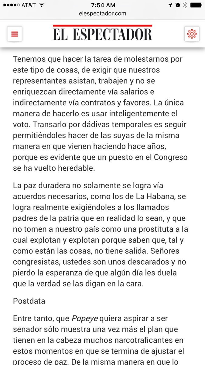 lcvelez's tweet image. Los invito a leer mi más reciente columna &quot;Sobre el salario de los congresistas&quot; elespectador.com/opinion/279290…