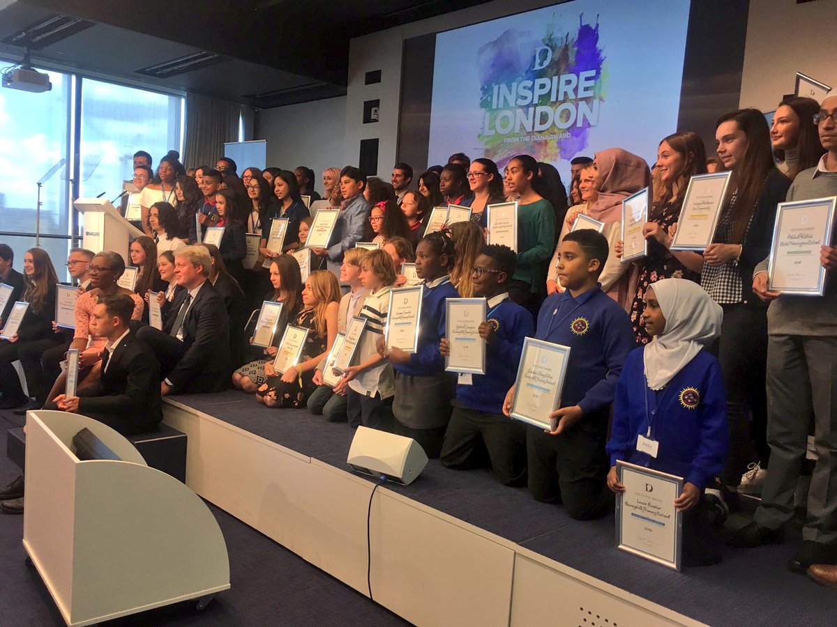 Congratulations to all the new <a href="/DianaAward/">The Diana Award</a> Holders who received their awards today at #INSPIRELondon #DianasLegacy