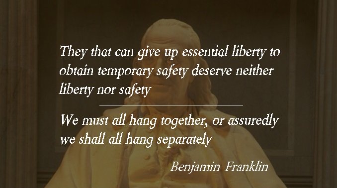 GeorgeShiber's tweet image. #Happy4thofJuly: We must all hang together, or assuredly we shall all hang separately ~ Benjamin #Franklin