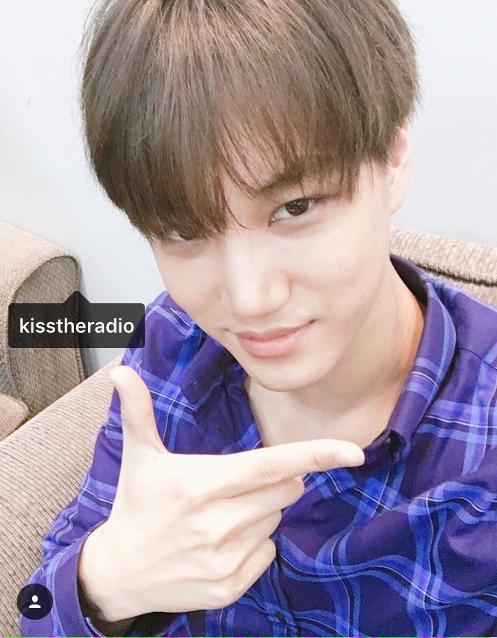 KaiiWorld's tweet photo. [160704] IG UPDATE - #KAI Kiss the Radio [photo by: kaisoone] https://t.co/6jGcOkIAJg