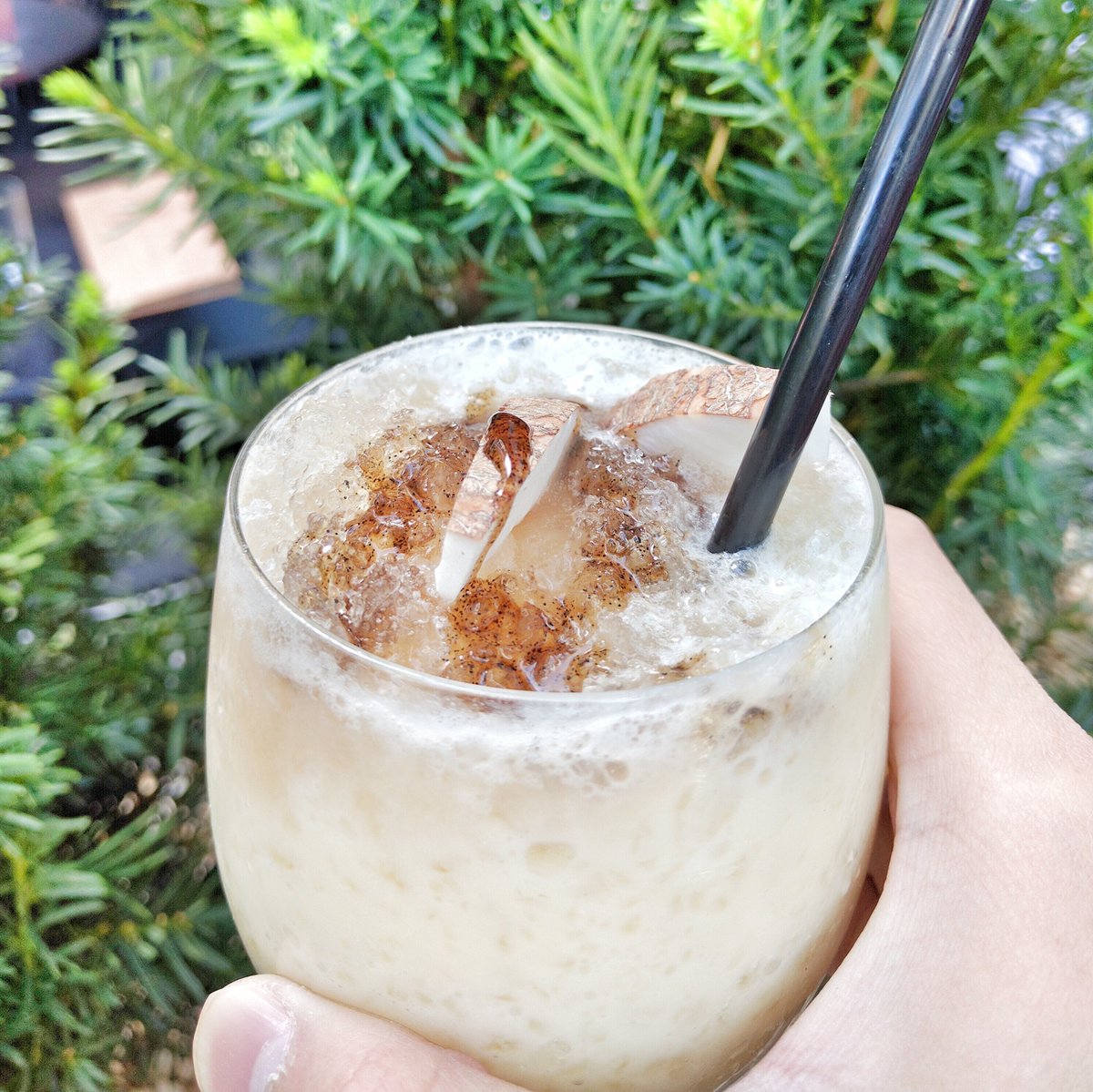 Pina Colada at DEQ Terrace and Lounge at The Ritz-Carlton Toronto