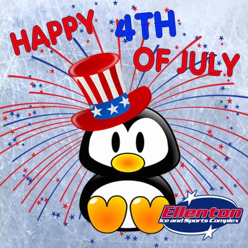 EllentonIce's tweet photo. Happy 4th of July! 
Just a reminder: the rink will be open until noon today. https://t.co/jfUqNcoRVa