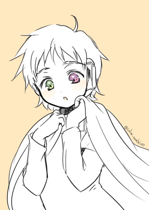 マントを羽織る 