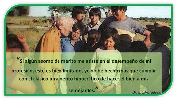 4 de Julio Día del Médico Rural Un gran reconocimiento a su desinterés y amor a la profesión #Maradona Un ejemplo