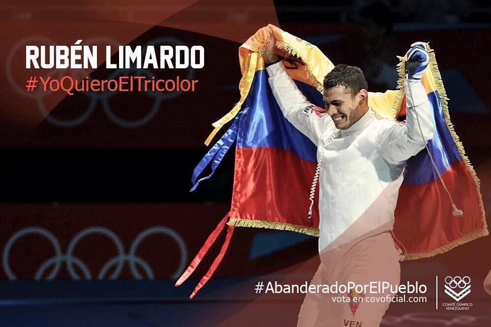 Con nuestro abanderado oficial <a href="/RubenLimardo/">Ruben Limardo</a> vamos con todo a <a href="/rio2016_es/">Tommy Reddy</a>  #GeneraciónDeOro #COVTricolorVenezolano