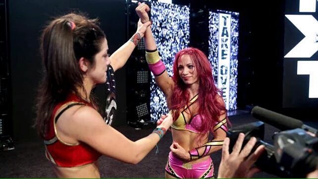 reigninsupremex's tweet image. #GrowingUpWatchingWWE when @SashaBanksWWE &amp;amp; @itsBayleyWWE created a women's division after soo long #Revolution