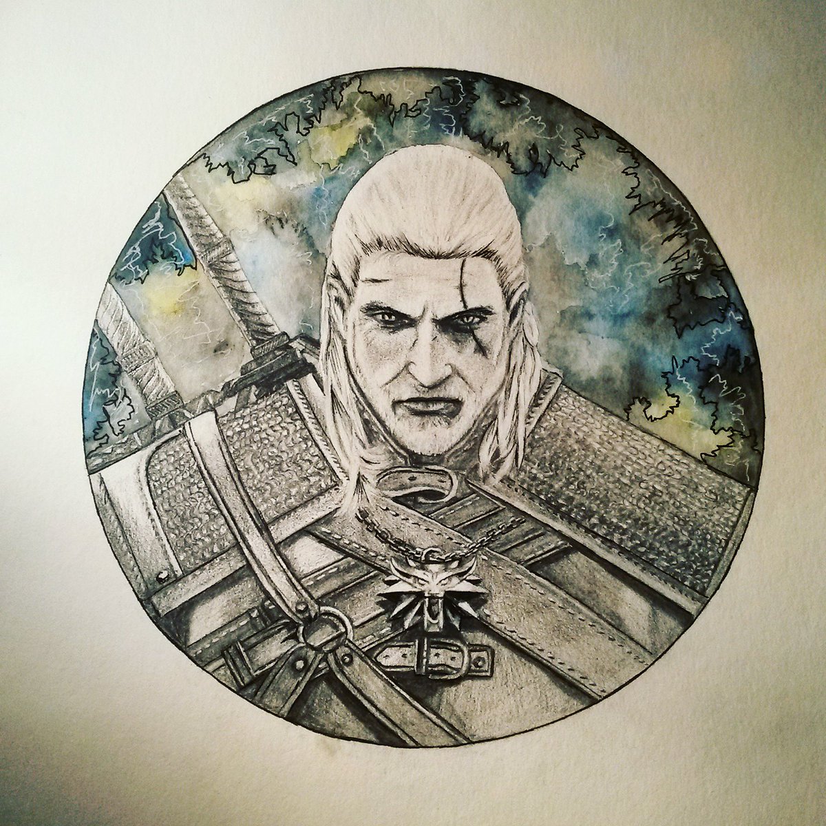 LoneFox77's tweet photo. Art Fix for the day The Witcher 3 Wild Hunt Geralt of Rivera. Painting for the boif x #thewitcher3 #lonefox #geralt https://t.co/GBxaBxxd1f