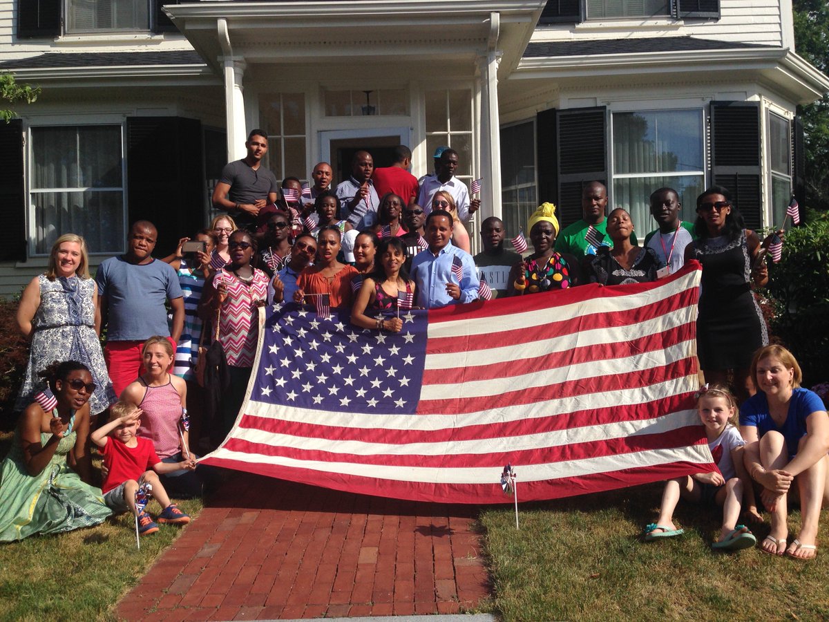 MWFBridgewater's tweet photo. HAPPY 4TH OF JULY!!!
The Mandela Fellows @BridgeStateU celebrated the holiday w/new friends. #bsulife #YALI2016 https://t.co/LDpjn5dDh7