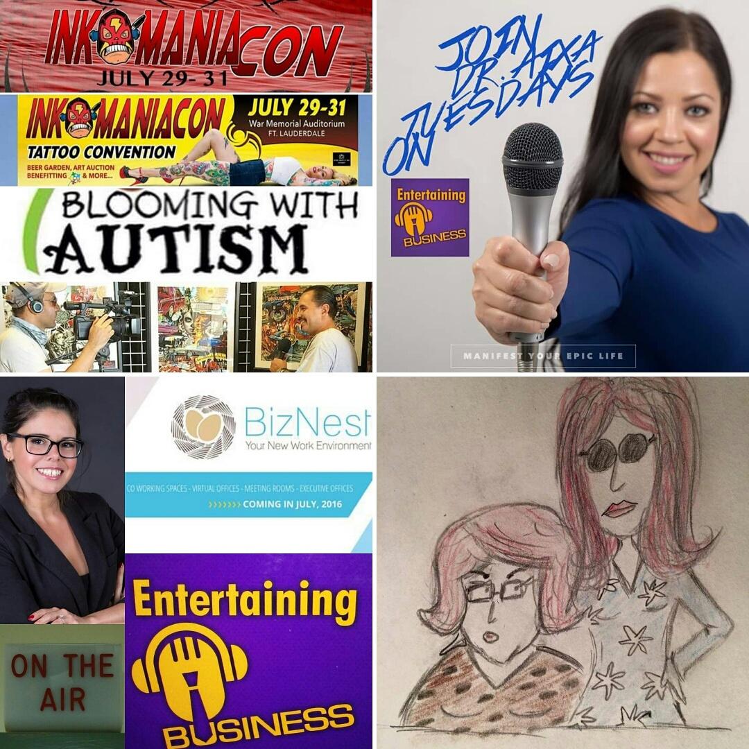 EntertainBiz305's tweet photo. Artists for a Cause #InkManiaCon @bloomingwautism @MAGCHOP join our team tomorrow 7-8pm @880thebiz #ink #localart https://t.co/Cg7NECNWhD