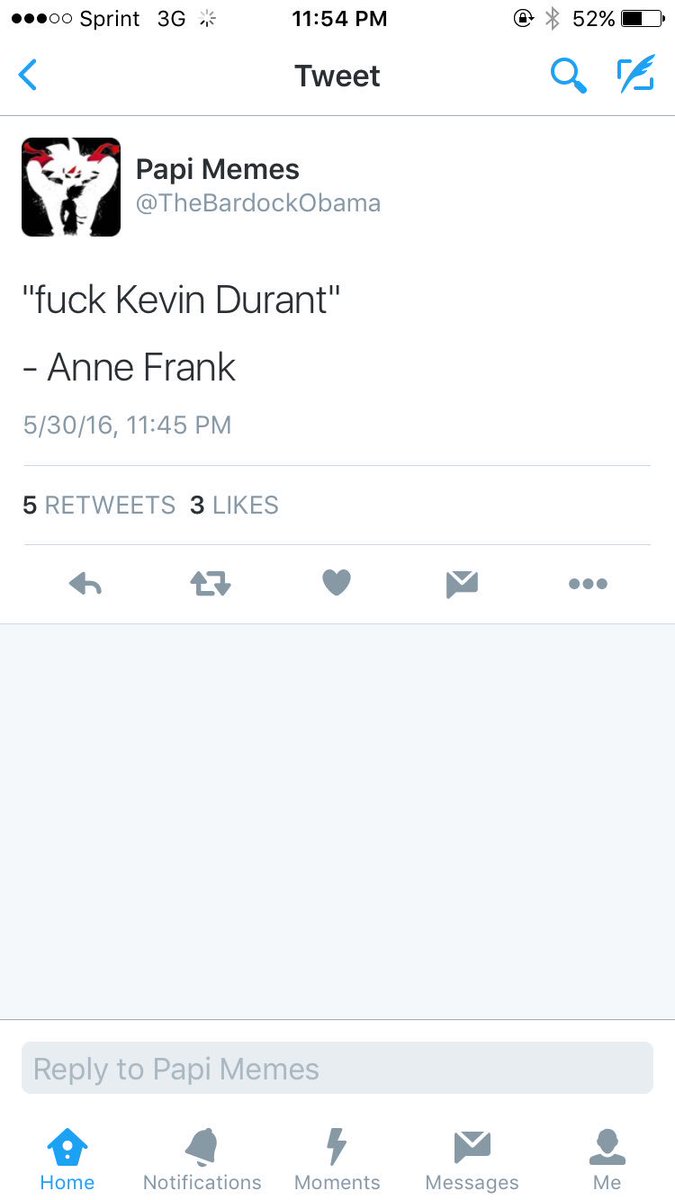 bassmaster_JB's tweet photo. @KDTrey5 Anne Frank must have been a Celtics fan... https://t.co/aF0f74winA