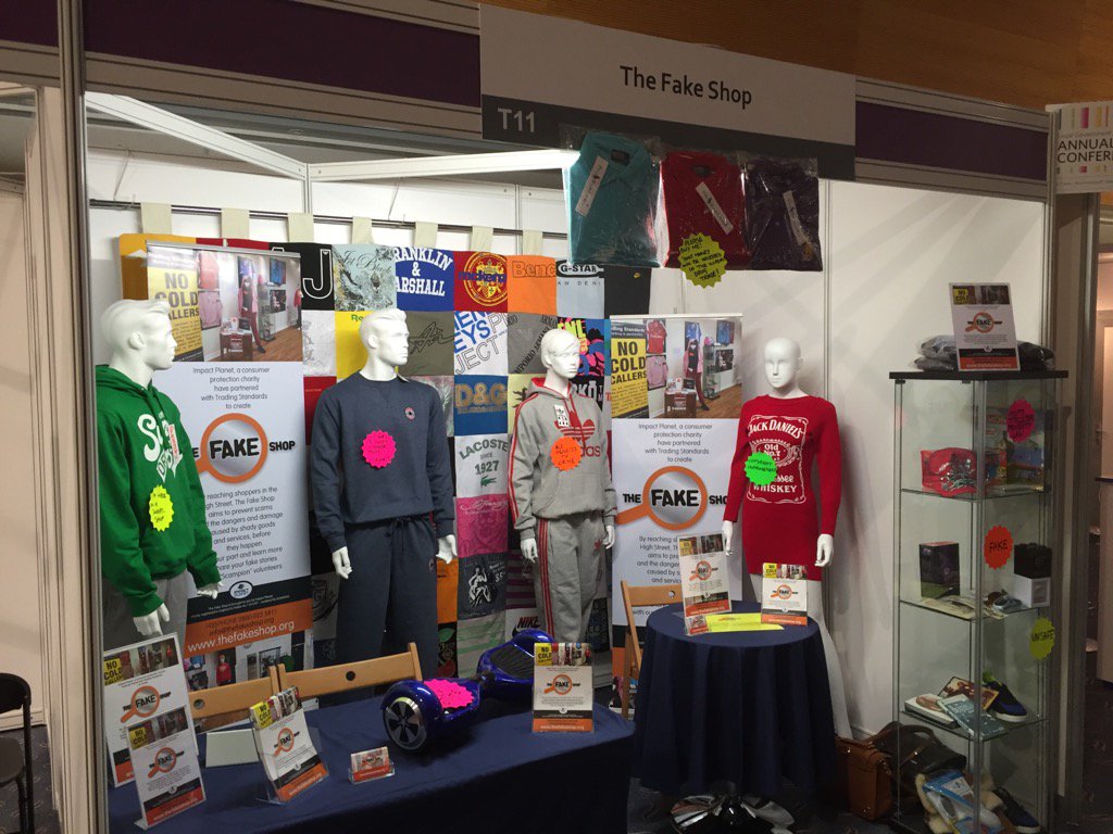 TheRealFakeShop's tweet photo. All set for tomorrow's start at #LGAconf16 #LGAconf2016. Please visit our stand. #consumerawareness #fake https://t.co/Enw4TmrgmW