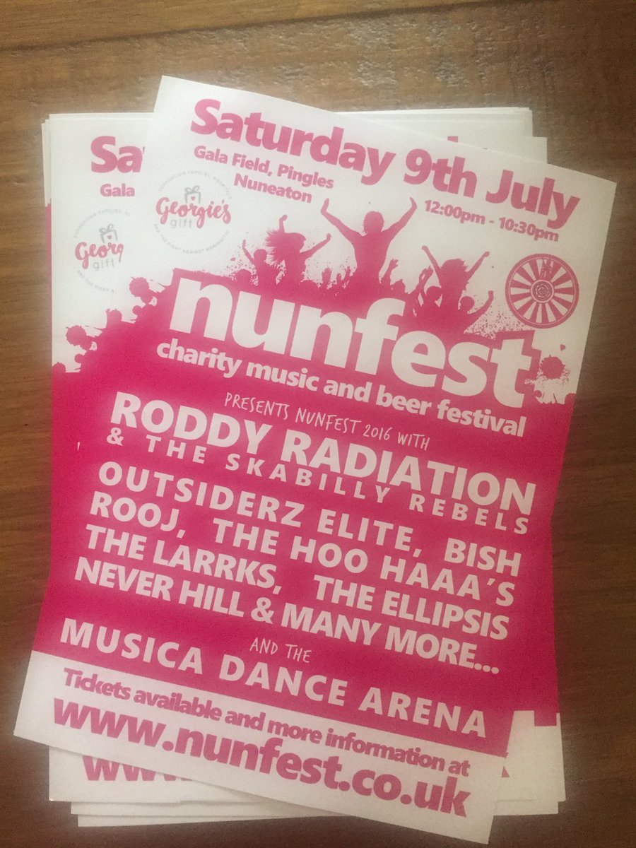 GeorgiesGift's tweet photo. This Saturday is @NUNFEST in #Nuneaton organised by @NuneatonRT136 supporting @GeorgiesGift hope to see you there https://t.co/fVFxmneIC6